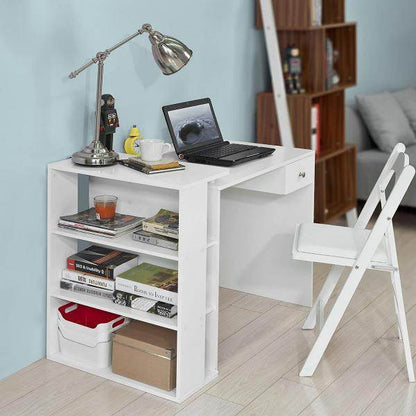Schreibtisch Weiss | Bürotisch mit Regal | Computertisch - Palo24