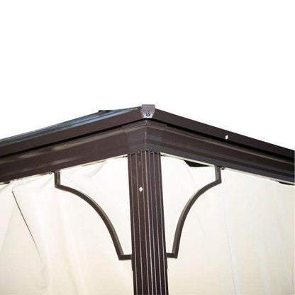 Luxus Pavillon Alu Partyzelt mit lichtdurchlässigem PC Dach - Palo24