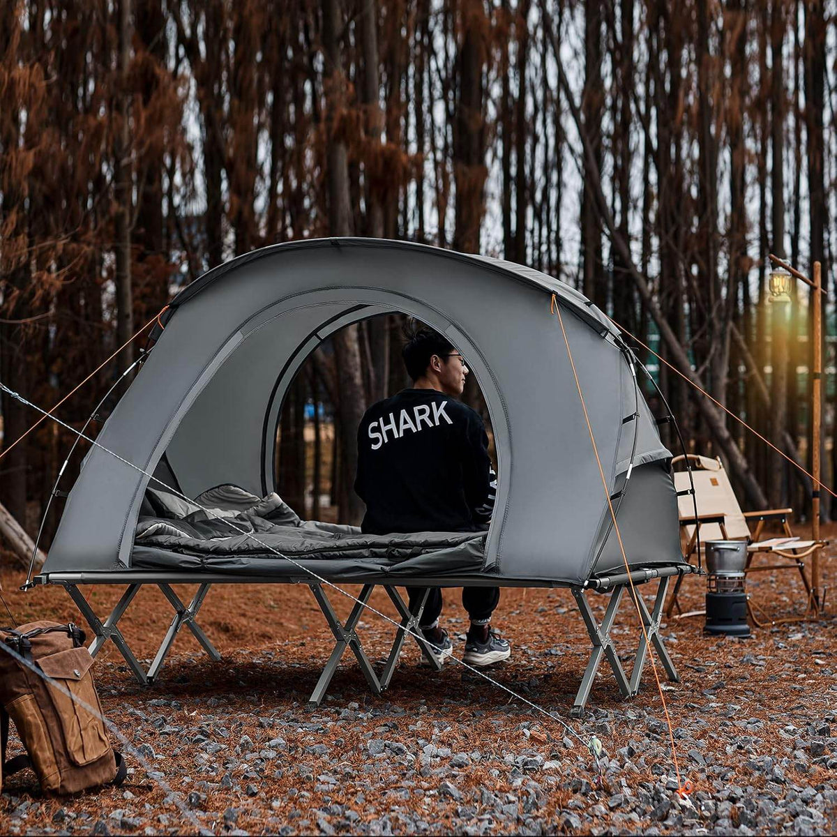 4in1-Zelt | Feldbett | Campingliege | Schlafsack | OGS60-L-HG - Palo24