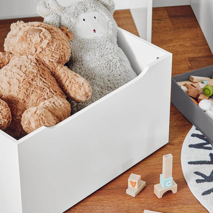 Kinderregal mit 2 Stoffboxen | Bücherregal | Spielzeugtruhe mit Rollen | KMB71-W - Palo24