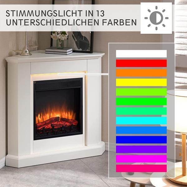 BALDERIA LED Elektrokamin Candela 3D-Flammeneffekt 2000W - Palo24