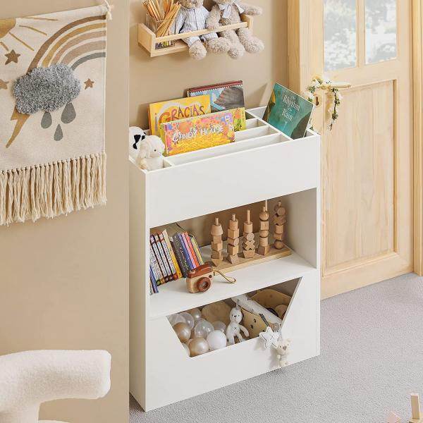 Kinderregal | Aufbewahrungsregal Für Kinder | Spielzeugregal Weiss - Palo24