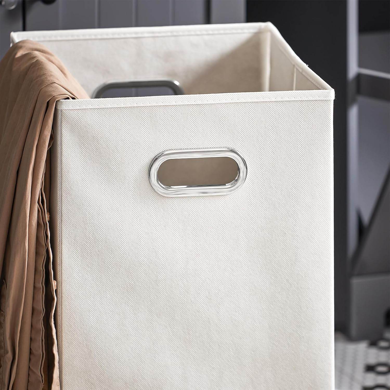 Wäscheschrank mit Wäschesack | Wäschesammler | Wäschekorb Dunkelgrau | BZR21-DG - Palo24