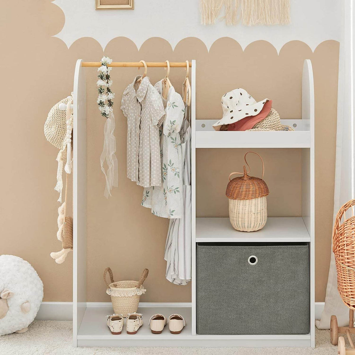 Kindergarderobe | Kleiderschrank Kinder | Kinderzimmer | KMB40-W - Palo24