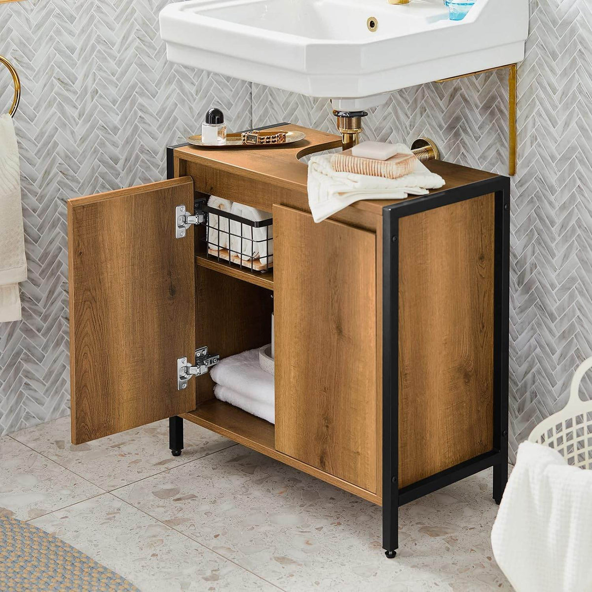 Waschbeckenunterschrank | Badezimmerschrank | Waschtisch | BZR63-PF - Palo24