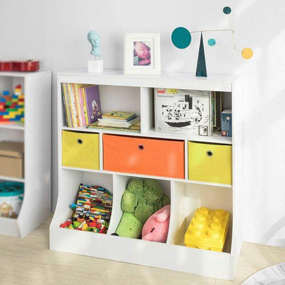Kinderbücherregal | Spielzeugtruhe | Aufbewahrungsregal Für Kinder | Weiss | KMB26-W - Palo24