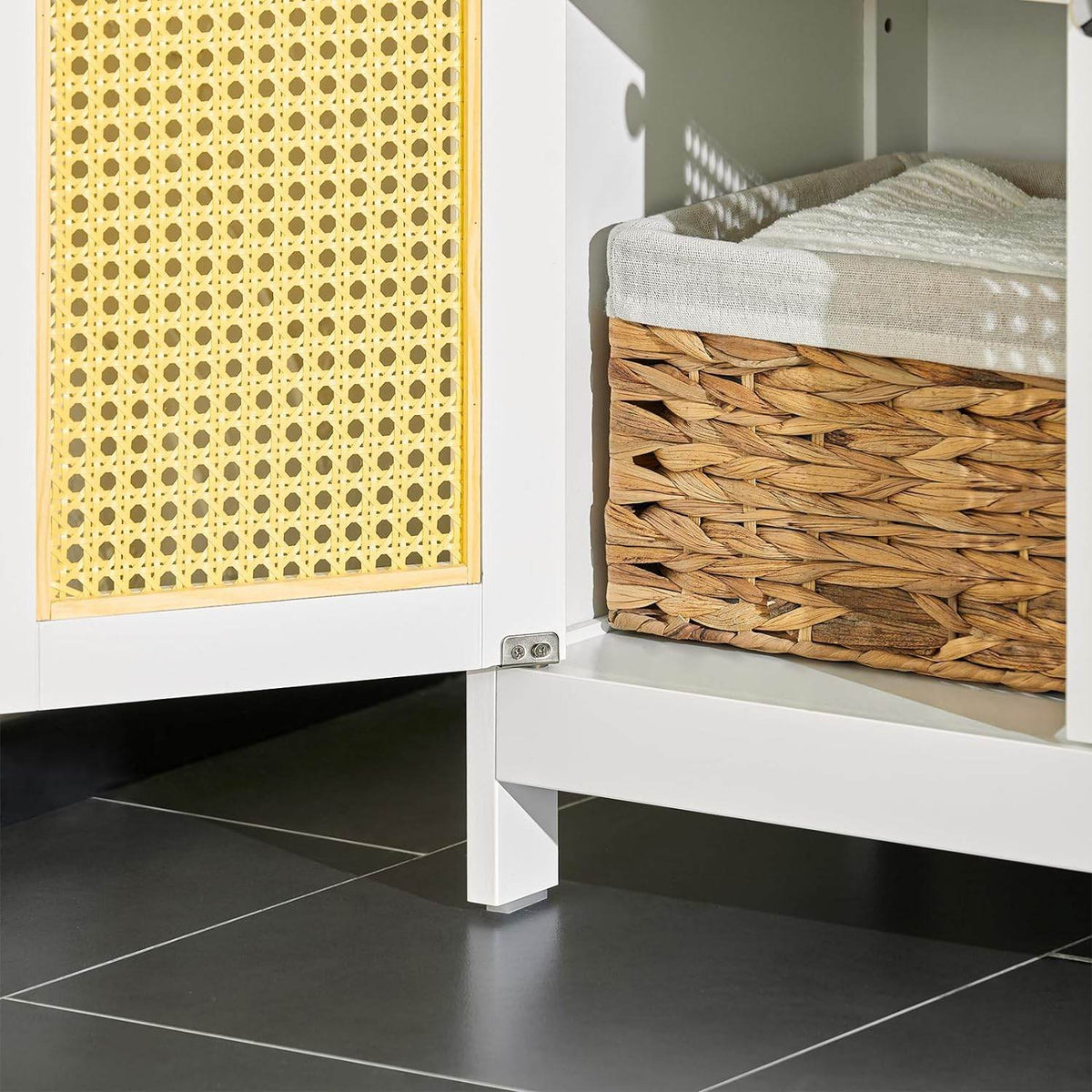 Badkommode mit 1 Schublade | Badzimmerschrank | Sideboard | Gelb | BZR120-W - Palo24