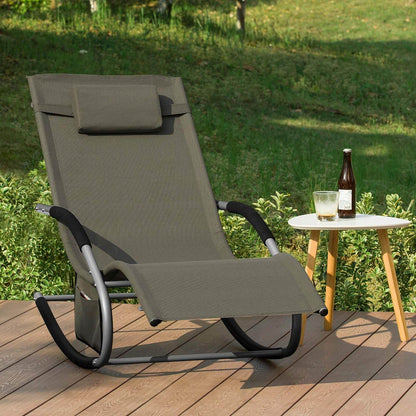 2-er Set Gartenliege | Sonnenliege mit Tasche | Liegestuhl Braun | OGS28-BRx2 - Palo24