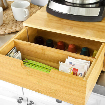 Kaffeekapsel Box | Kapselspender | Aufbewahrungsbox Bambus | FRG83-N - Palo24
