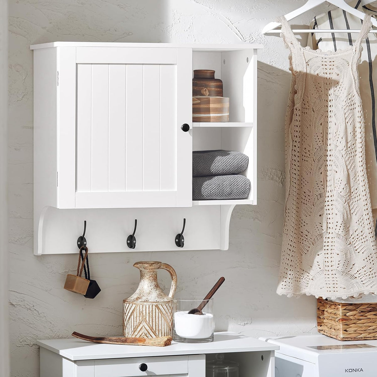 Hängeschrank | Badschrank | Medizinschrank | Wandschrank | Weiss BZR103-W - Palo24