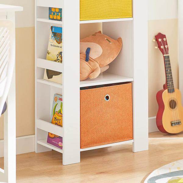 Kinderbücherregal | Spielzeugtruhe | Aufbewahrungsregal Für Kinder | Weiss - Palo24