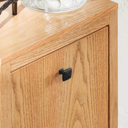 Wäscheschrank mit ausklappbarem Wäschetruhe | Wäschesammler | Badschrank | Natur | BZR96-N - Palo24