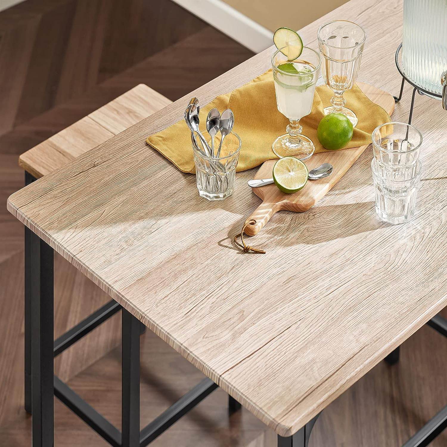 Bartisch mit 4 Hockern | Bartisch set | 5-teilig | OGT11-N - Palo24