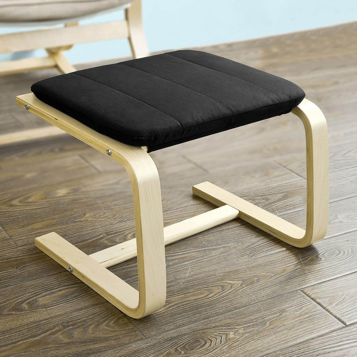 Fußhocker | Fußablage | Hocker Schwarz | FST38-SCH - Palo24