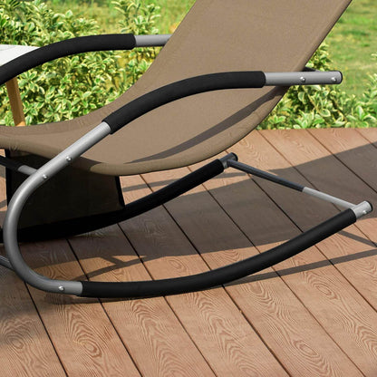 Gartenliege | Sonnenliege mit Tasche | Liegestuhl braun | OGS28-BR - Palo24