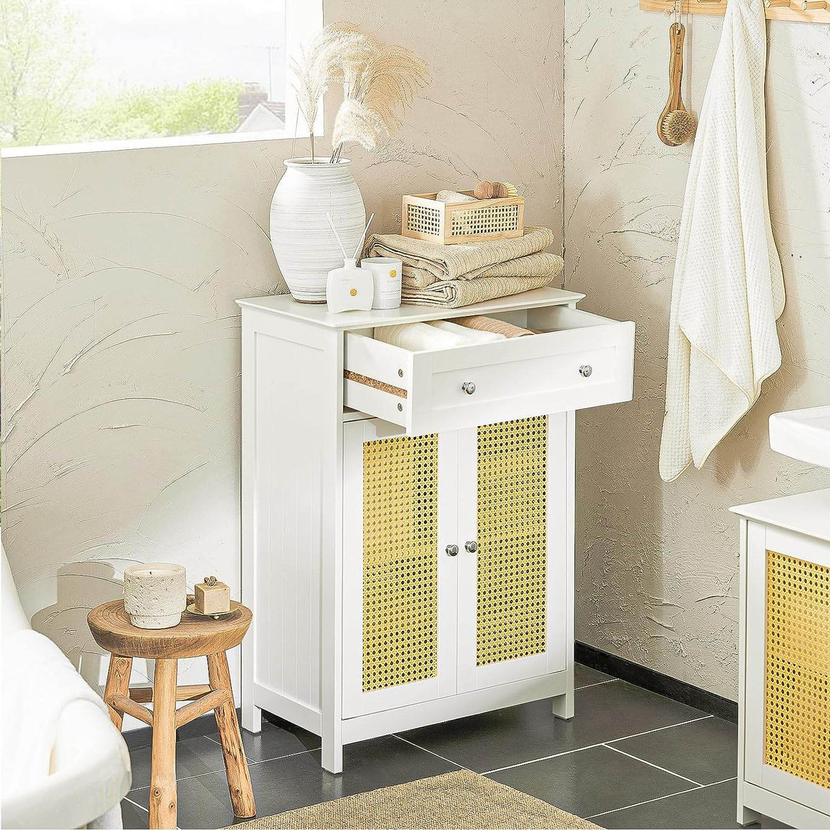 Badkommode mit 1 Schublade | Badzimmerschrank | Sideboard | Gelb | BZR120-W - Palo24
