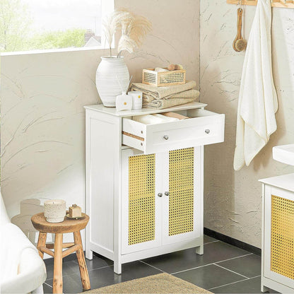 Badkommode mit 1 Schublade | Badzimmerschrank | Sideboard | Gelb | BZR120-W - Palo24