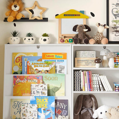 Kinderregal mit Boxen | Bücherregal | Spielzeugregal | Weiss KMB69-W - Palo24