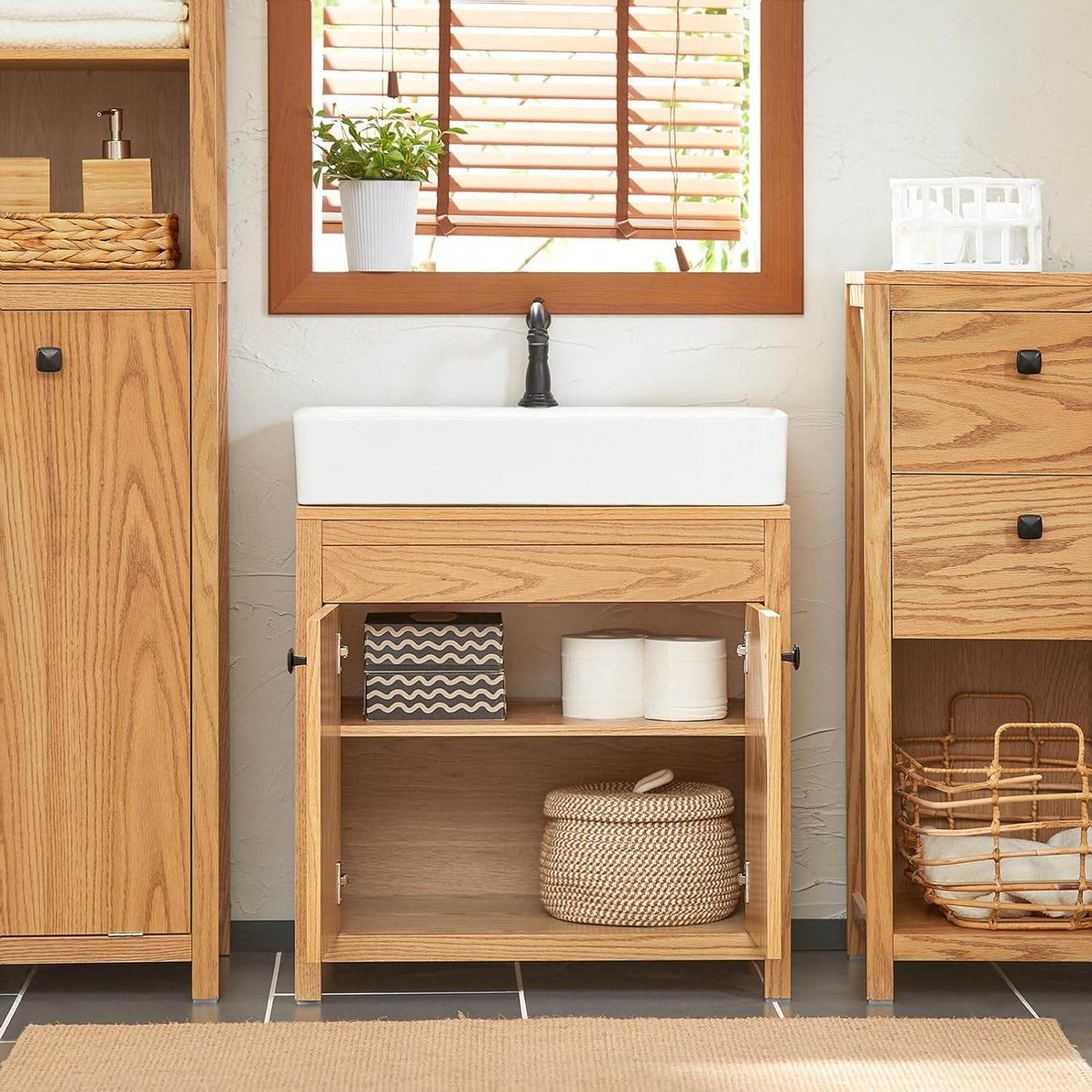 Waschbeckenunterschrank| Badezimmerschrank | Waschtisch | BZR98-N - Palo24