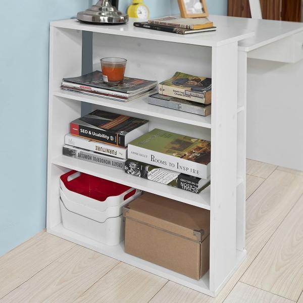 Schreibtisch Weiss | Bürotisch mit Regal | Computertisch - Palo24