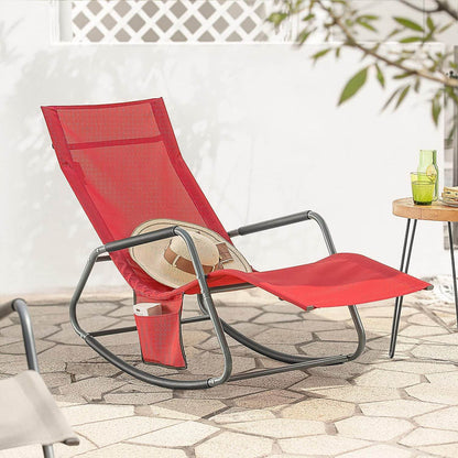 Gartenliege | Sonnenliege | Schaukelliege Rot | OGS47-R - Palo24