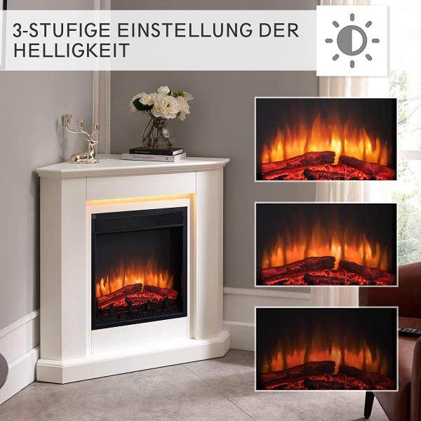 BALDERIA LED Elektrokamin Candela 3D-Flammeneffekt 2000W - Palo24