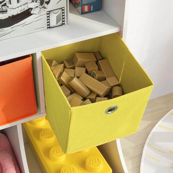 Kinderbücherregal | Spielzeugtruhe | Aufbewahrungsregal Für Kinder | Weiss | KMB26-W - Palo24