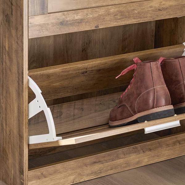 Schuhkipper Schuhschrank Mit 2 Klappen Schuhkommode Vintage - Palo24