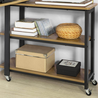 L-förmiger Beistelltisch | Couchtisch | Eckschreibtisch Industrie-Design | FWT83-PF - Palo24