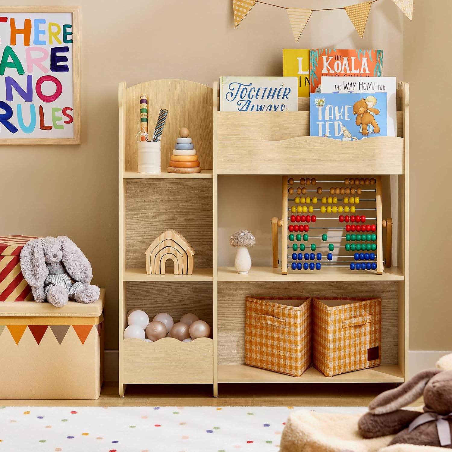 Aufbewahrungsregal | Bücherregal für Kinder | Natur - Palo24