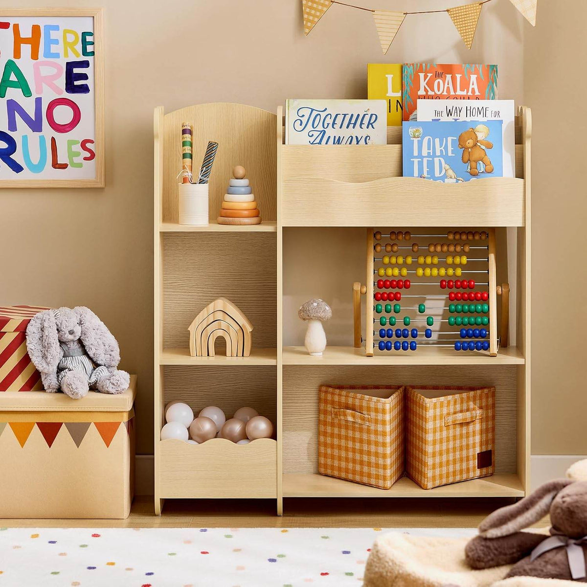 Aufbewahrungsregal | Bücherregal für Kinder | Natur - Palo24