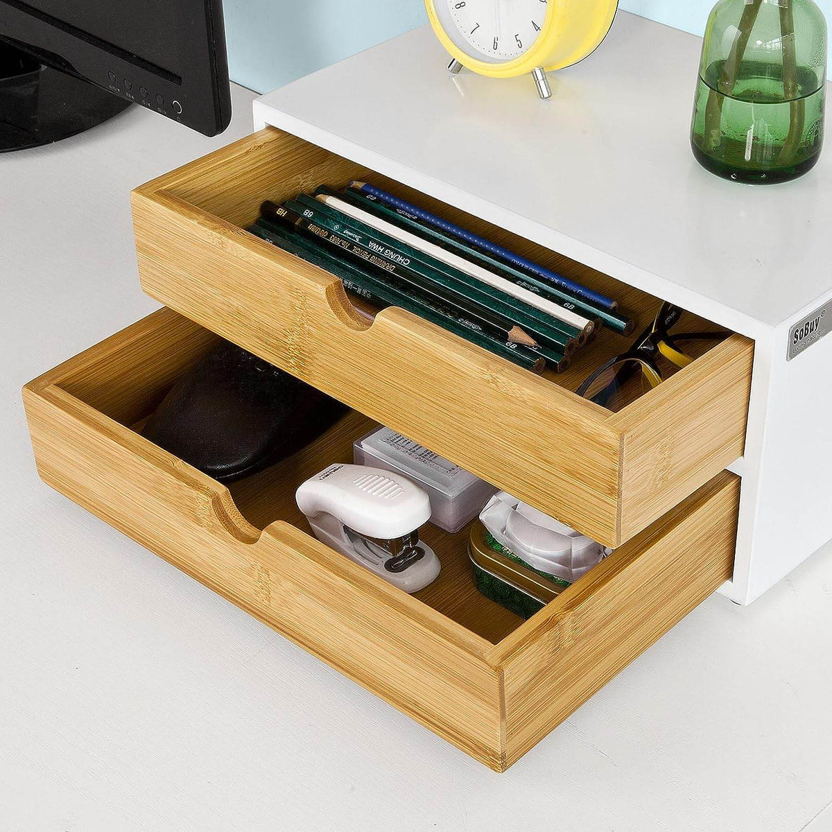Kaffeekapsel Box | Aufbewahrungsbox | Schubladenbox Bambus | FRG180-WN - Palo24