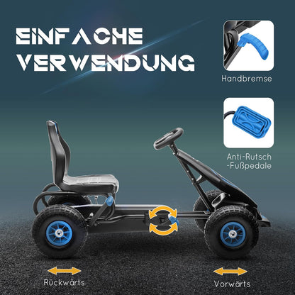 Kinderfahrzeug mit verstellbarem Sitz und Gummireifen
