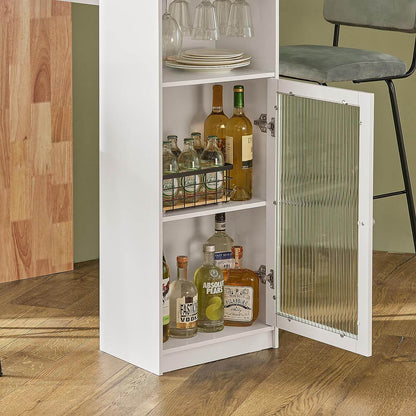 Bartisch | Esstisch | Stehtisch | Küchentisch | Balkontisch | Weiß-Natur | FWT99-WN - Palo24