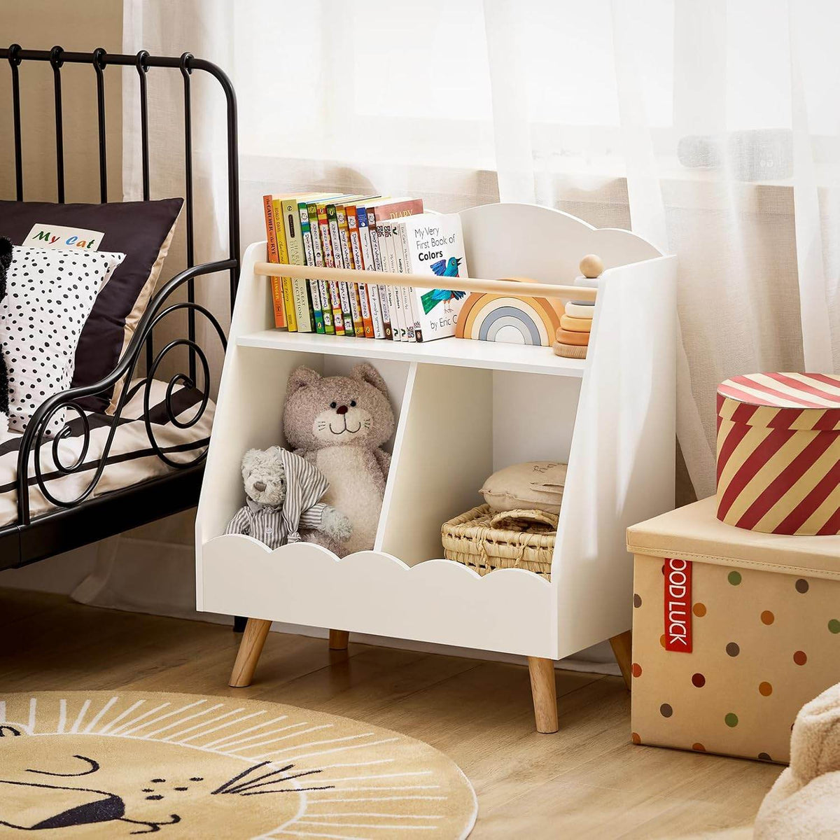 Kinderbücherregal | Aufbewahrungsregal | Montessori Regal | Weiss - Palo24