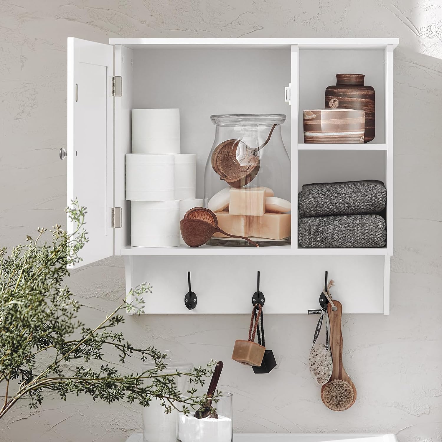 Hängeschrank | Badschrank | Medizinschrank | Wandschrank | Weiss BZR103-W - Palo24