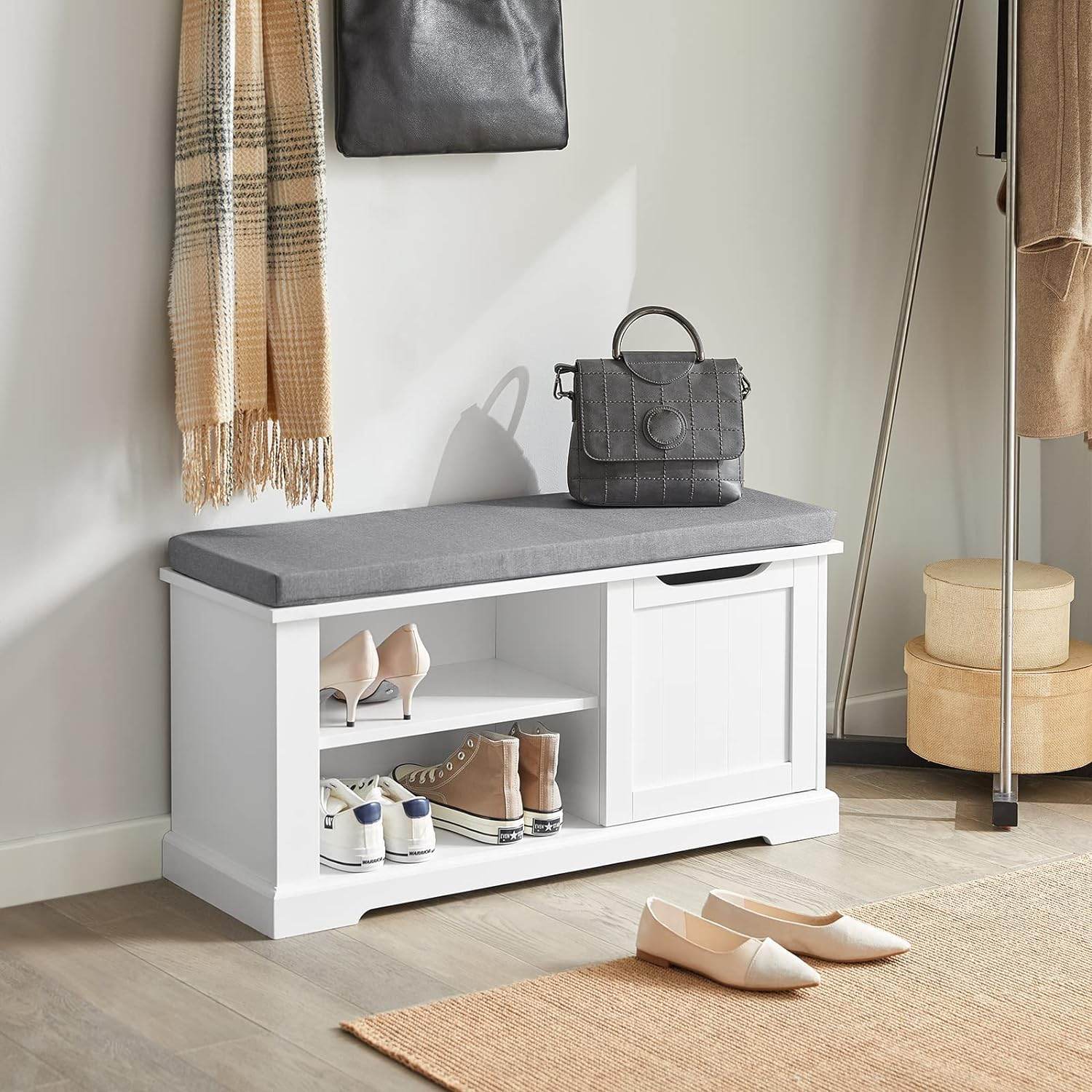 Garderobenbank | Sitzbank | Schuhbank Weiss FSR84-W - Palo24