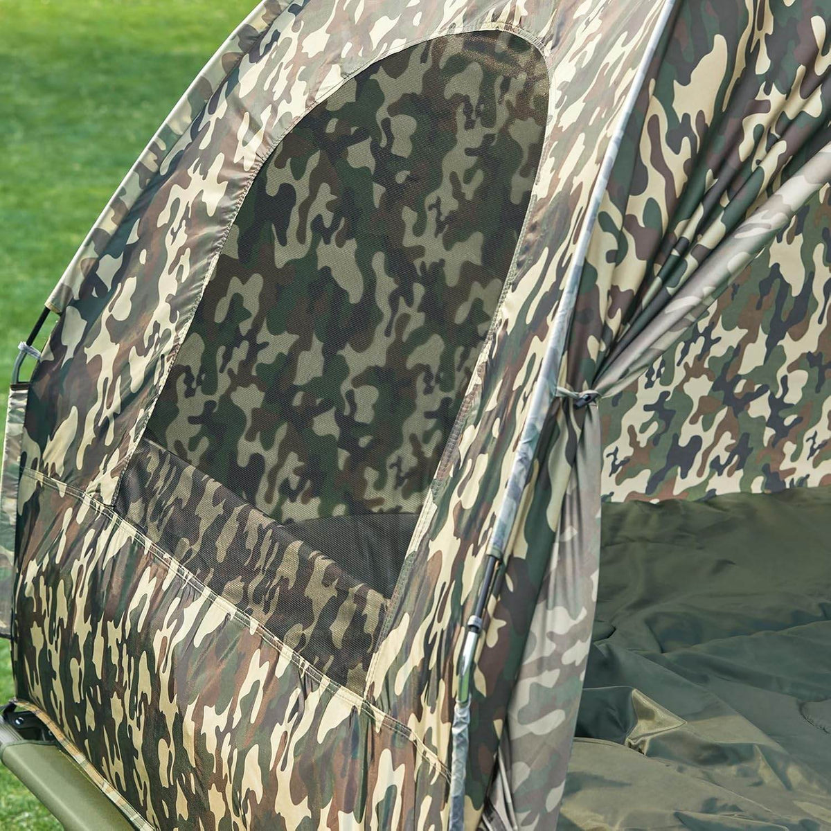 4in1-Zelt Für 2 Personen Wurfzelt Feldbett Mit Campingliege Tarnfarbe - Palo24