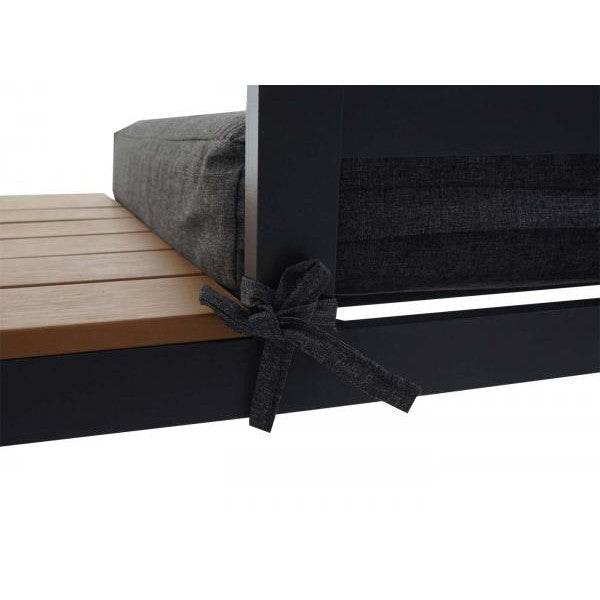 Garten Garnitur HWC-H54b, Garnitur Sitzgruppe Garten-/Lounge-Set Sofa, Olefin Polywood Alu ~ Polster dunkelgrau - Palo24