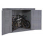 2er-Fahrradgarage HWC-H63b, Fahrradbox Geräteschuppen Gerätehaus, abschließbar MVG-zertifiziert 155x205x107cm ~ grau - Palo24