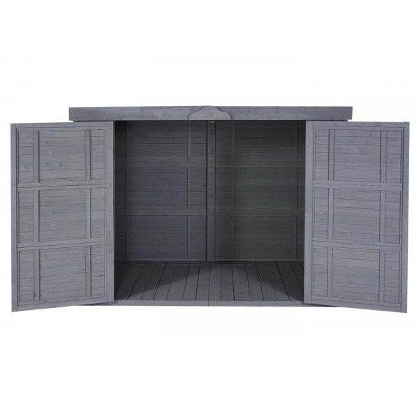 2er-Fahrradgarage HWC-H63b, Fahrradbox Geräteschuppen Gerätehaus, abschließbar MVG-zertifiziert 155x205x107cm ~ grau - Palo24