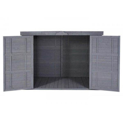 2er-Fahrradgarage HWC-H63b, Fahrradbox Geräteschuppen Gerätehaus, abschließbar MVG-zertifiziert 155x205x107cm ~ grau - Palo24