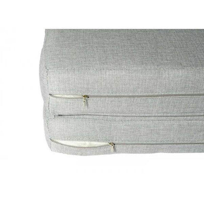 Lounge-Gartenliege Sonnenliege inkl. Abdeckhaube Bali-Liege Doppelliege, 10cm-Polster Olefin Alu ~ grau - Palo24