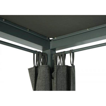 Lounge-Gartenliege XL Sonnenliege Bali-Liege Doppelliege Outdoor-Bett, 10cm-Polster aus Olefin Alu ~ anthrazit - Palo24