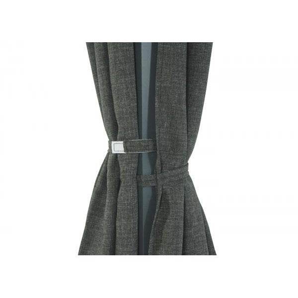 Lounge-Gartenliege HWC-J66, Sonnenliege inkl. Abdeckhaube Bali-Liege Doppelliege, 10cm-Polster Olefin Alu ~ anthrazit - Palo24
