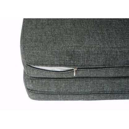 Lounge-Gartenliege XL Sonnenliege Bali-Liege Doppelliege Outdoor-Bett, 10cm-Polster aus Olefin Alu ~ anthrazit - Palo24