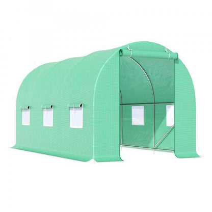 Foliengewächshaus Treibhaus Frühbeet 4,5 x 2 x 2 m | Grün - Palo24