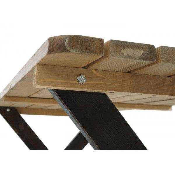 Gartentisch Holztisch, Massiv-Holz MVG-zertifiziert 149cm ~ braun, Kiefer dunkelbraun - Palo24
