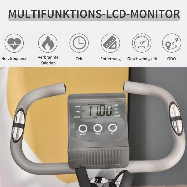 Heimtrainer mit LCD-Anzeige Grau 97 cm x 51 cm x 115 cm - Palo24