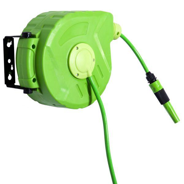 DURHAND® Schlauchtrommel Schlauchaufroller Grün L45 x B21 x H35,5cm - Palo24